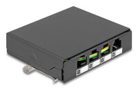 DELOCK Leergehäuse 4 Port für Keystone...