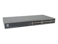 LevelOne Switch 24xGE/4x10GSFP+        TURING 19"...