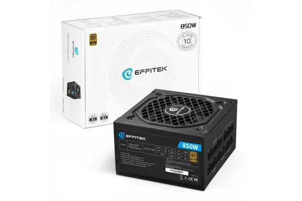 EFFITEK Netzteil 850W  Gold ATX 3.1, PCI 5.1 Modularer Kabel
