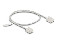 DELOCK RJ45 Netzwerkkabel Cat.6 UTP Ultra Slim 0,5 m grau