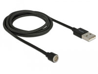 Delock Magnetisches USB Daten- und Ladekabel schwarz 1,1 m