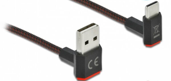 DELOCK Kabel EASY-USB 2.0 Typ-A St. > Typ-C St. 2m schwarz