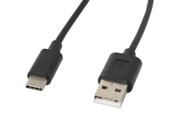 LANBERG USB-C(M)->USB-A(M)2.0 Kabel 1,8m schwarz