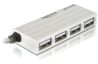 DELOCK USB-HUB 4-Port USB, silber, slim extern