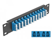 DELOCK 10" LWL Patchpanel 12 Port LC Quad blau 1 HE...