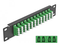 DELOCK 10" LWL Patchpanel 12 Port LC Quad grün...