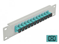 DELOCK 10" LWL Patchpanel 12 Port SC Simplex aqua 1...