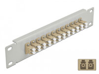 DELOCK 10" LWL Patchpanel 12 Port LC Duplex beige 1...