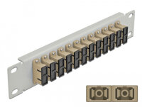 DELOCK 10" LWL Patchpanel 12 Port SC Duplex beige 1...