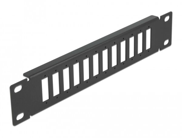 DELOCK 10" LWL Patchpanel 12 Port SC Dup./LC Quad 1 HE schw.