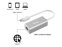 Equip Adapter USB 3.0 Typ-C Stecker -> RJ45 Gigabit LAN 15cm Kabel USBC / LAN Konverter weiß