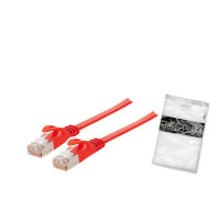 Shiverpeaks RJ45 Patchkabel-Flach, Cat7, slim, 2,0m rot