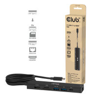 Club3D USB-C 7in1-HUB >HDMI/2xUSB/USB-C/LAN   4K60Hz...