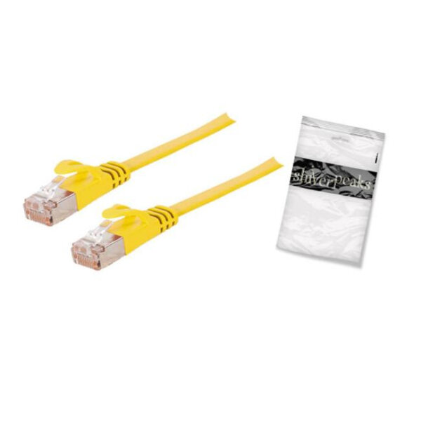 Shiverpeaks RJ45 Patchkabel flach, CAT7 Roh, slim, 5,0m gelb