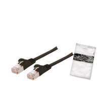 Shiverpeaks RJ45 Patchkabel flach, CAT7 Roh, slim, 7,5m schw