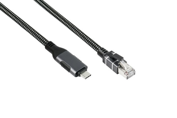 Good Connections Ethernet-Kabel USB-C RJ45, anthrazit, 1,5m
