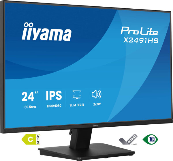 IIYAMA 60,5cm (23,8") X2491HS-B1 16:9 HDMI+DP IPS Speaker