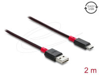 DELOCK EASY-USB 2.0 Kabel Typ-A St > USB Typ-C St 2m...