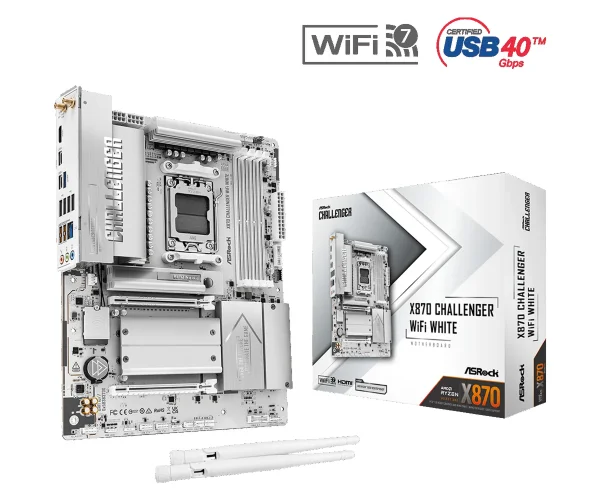 ASRock X870 Challenger WiFi White AM5 ATX  HDMI/USB-C