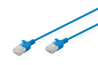 DIGITUS Patchkabel CAT 6 U-UTP Slim 0,3m Blau