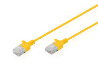 DIGITUS Patchkabel CAT 6 U-UTP Slim 0,3m Gelb