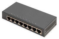 DIGITUS Switch 8-Port Gigabit Desktop, Unmanaged, Metallgeh.