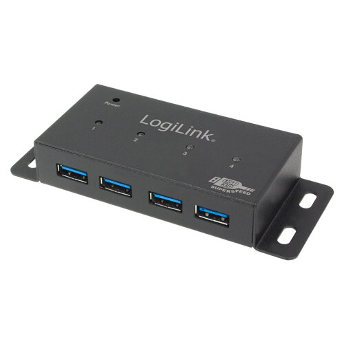 Logilink USB 3.0 HUB 4-port, metal, incl. power supply