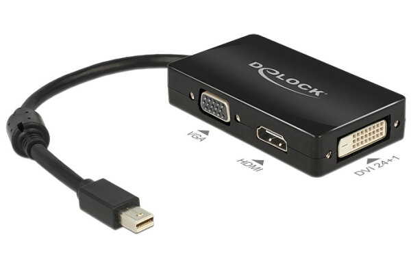 DELOCK Displayport Adapter mini DP -> D-Sub15/HDMI/DV