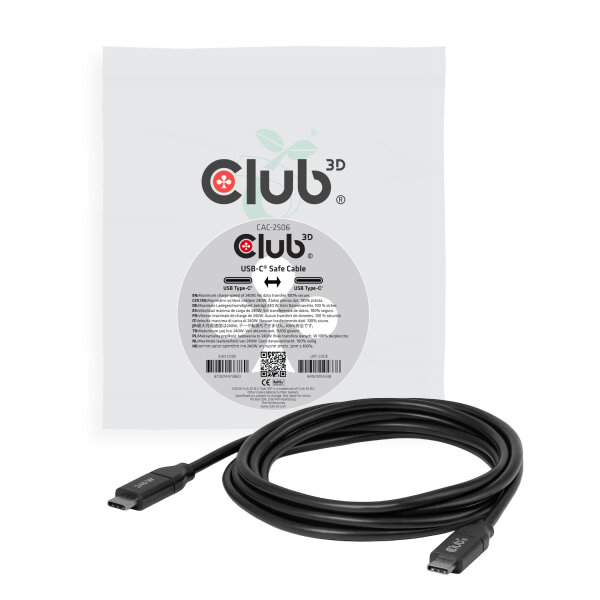 Club3D USB-C Sicherheitsladekabel 240W    2m           St/St Polybeutel