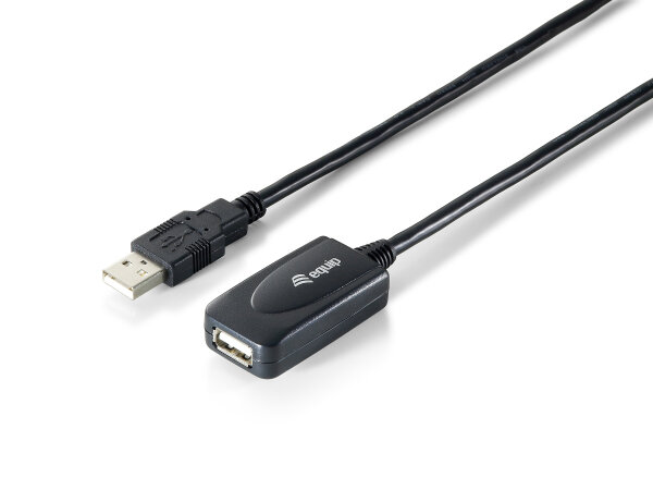 Equip Kabel USB-A2.0->A Akt. Erweiter.  St/Bu  5.00m schwarz