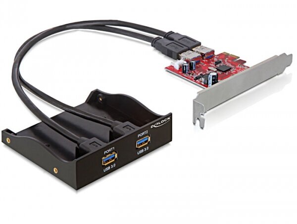 DELOCK FrontPanel 3,5" 2x USB3.0 + PCIe Card (2x USB3.0 int)