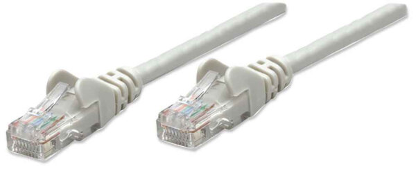 INTELLINET Patchkabel RJ45 U/UTP Cat6 0.50m Hebelschutz grau