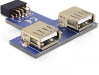 DELOCK USB Adapter Pinheader -> 2x A Bu/Bu nebeneinander