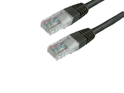 MediaRange Patchkabel RJ45  U/UTP  C5e  1.0m Black (UTP)