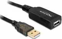 DELOCK USB Verl. A -> A St/Bu 20.00m aktiv sw