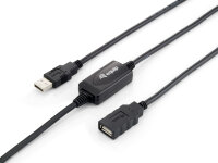 Equip Kabel USB-A2.0->A Akt. Erweiter.  St/Bu 10.00m...