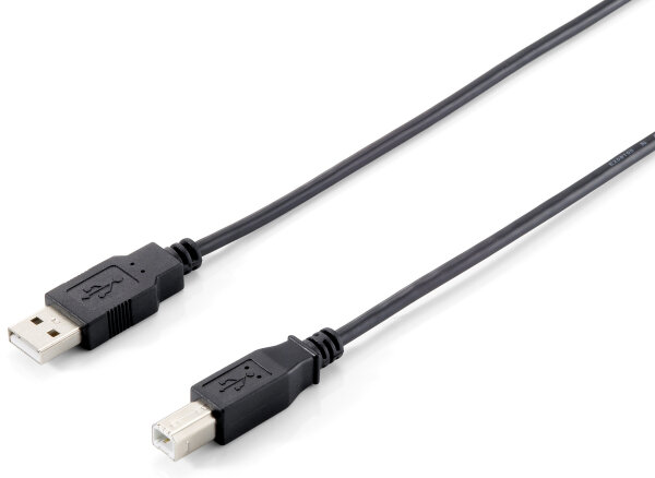 Equip USB2.0 Druckerkabel USB-A->USB-B  St/St  1.80m schwarz Polybeutel