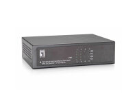 LevelOne PoE+Switch  4xFE PoE/4xFE        65W         Metall