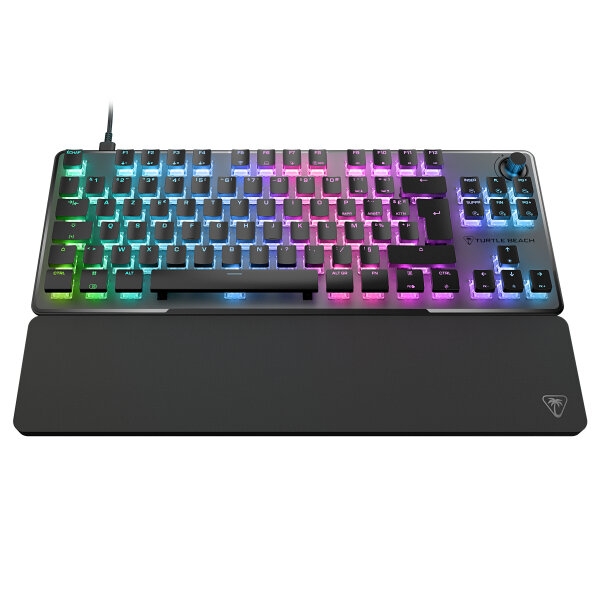 Turtle Beach Vulcan II TKL Pro - Magnetisch-mechanische RGB-Gaming-Tastatur, Analoge Halleffekt-Schalter, Medientasten, Handballenauflage, Aluminium-Abdeckplatte - DE Layout