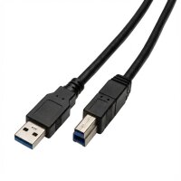 Kabel USB Kabel A-Stecker B-Stecker schwarz 2m USB-A auf...