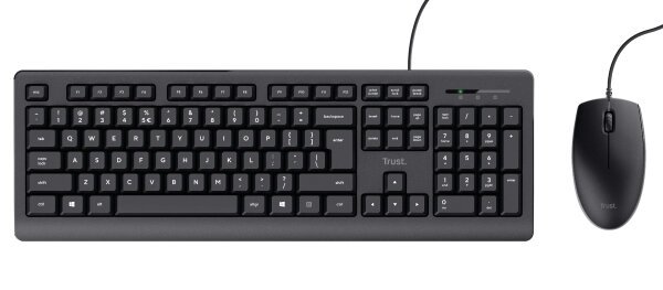 Keyboard & Mouse Trust TKM-250 wired black (DE)