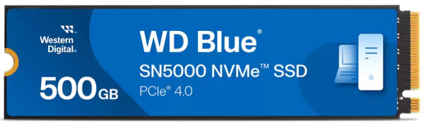 500 GB SSD WD Blue SN5000 M.2 PCIe 4.0 x4 NVMe / M-KEY 2280