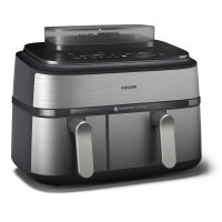 Philips Airfryer Dual Basket 9L 2750W-silver (NA555/00)