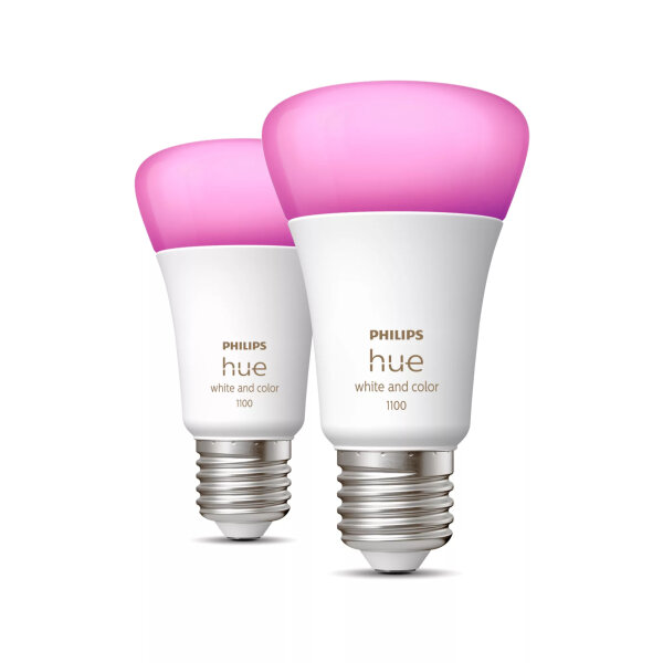 Philips Hue White & Color Ambiance 1100 LED E27 9W, 2er-Pack