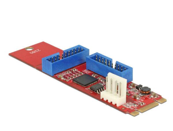 DELOCK SATA Konverter M.2Key B+M -> 2x USB3.0 St/St