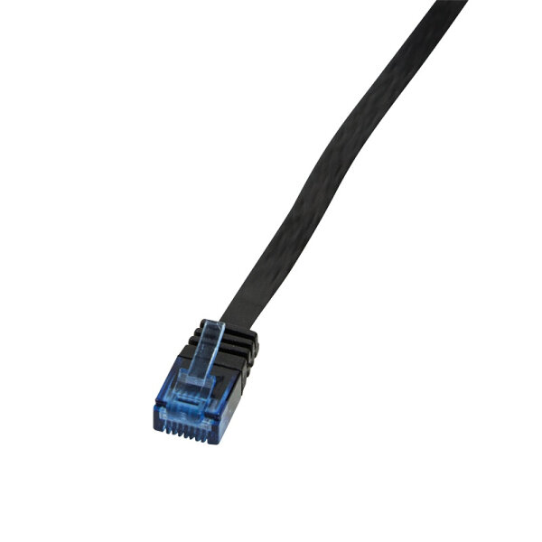 Logilink Flachpatchkabel RJ45 U/UTP Cat6 2.00m schwarz