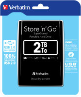Verbatim Store n Go 2,5 2TB USB 3.0 schwarz 53177