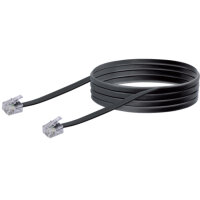 Schwaiger TAE Kabel RJ11 -> RJ11 6P4C 6m schwarz flach