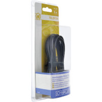 Schwaiger TAE Kabel RJ11 -> RJ11 6P4C 6m schwarz flach