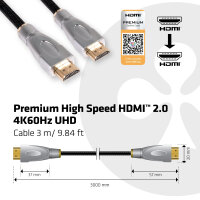 Club3D HDMI-Kabel A -> A 2.0 High Speed 4K60Hz  UHD  3 Meter retail